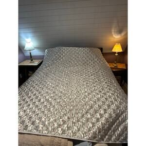 Laura Ashley Satin Pink Floral Full Size Comforter Cottagecore
